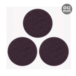 [003802763] Set 3 fieltros adhesivos redondos Ø42mm - Marron