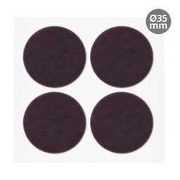 [003802761] Set 4 fieltros adhesivos redondos Ø35mm - Marron