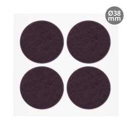 [003802762] Set 4 fieltros adhesivos redondos Ø38mm - Marron