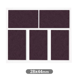 [003802773] Set 5 fieltros adhesivos cuadrados 28x44mm - Marron