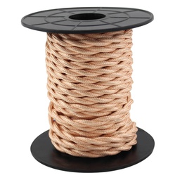 [003902980] Câble en tissu 10 M (2x0,75 mm) tresse Cuivre