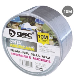 [004102261] Cinta americana impermeable Gris 50mm 10M