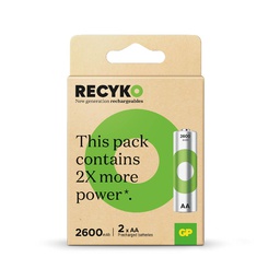 [106005009] GP Rechargeable AA 2700mAh Battery 2pcs/box