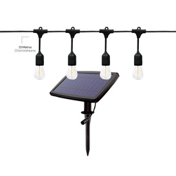 [201210010] Kit guirlande décorative solaire Helem 10M 20 douilles IP44