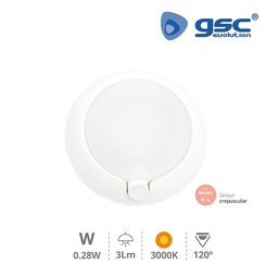 [202805001] LED night light with ON/OFF button + twilight sensor 3000K