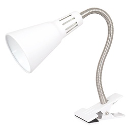 [204200000] Lampe à bras articulé à pince Nuka E14 Blanche