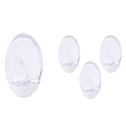 [500010003] Pack 4 Perchas adhesivas Transparentes