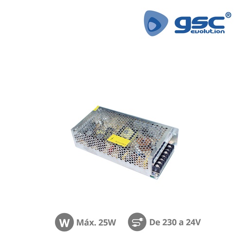 [204000002] Fuente alimentación tiras LED a 24V 25W