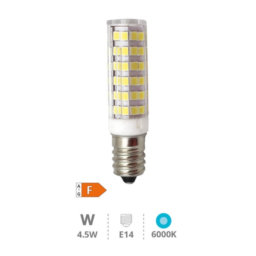 [200645002] Bombilla LED tubular 4,5W E14 6000K