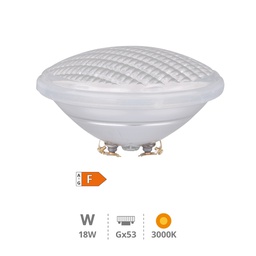 [201400002] Lâmpada LED piscina PAR56 18 W GX53 3000 K