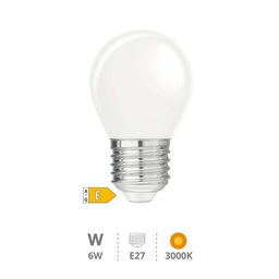 [200690068] Bombilla LED esférica Serie Cristal 6W E27 3000K