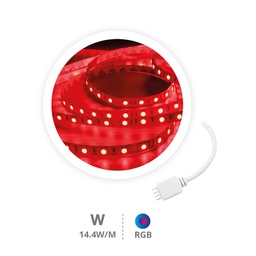 [204030021] 5M 14,4W/M LED strip RGB IP44 24V.