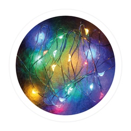 [204805009] 4,9M Copper LED garland 3xAA 8 Functions RGB