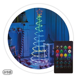 [204600022] Árbol LED inteligente vía bluetooth y mando Hode 1,5M 24 funciones RGB IP44