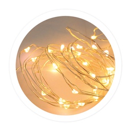 [204805015] 2M Copper LED garland 2xCR2032 Warm White