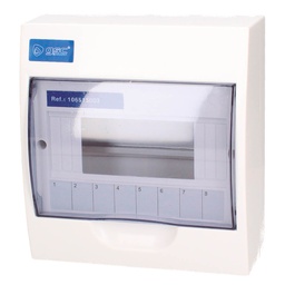 [106515003] 8way distribution box , surfaced mounting, transparent door