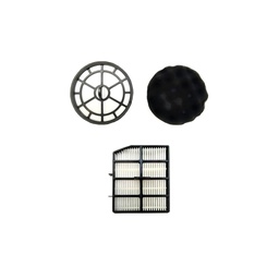 [400090033] Pièce de rechange filtre hepa, filtre plissé et éponge pour aspirateur Dolisie réf. 400085001