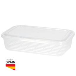 [401030029] Boîte hermétique en plastique avec grille 2 L - Sous film rétractable 12 u