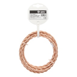 [101025015] Cable textil 2,5M (2x0.75mm) trenzado Cobre