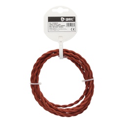 [101025016] Cable textil 2,5M (2x0.75mm) trenzado Cobrizo