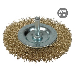 [502003005] Brosse circulaire à fil métal avec goujon 75mm