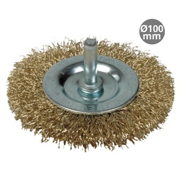 [502003006] Brosse circulaire à fil métal avec goujon 100 mm