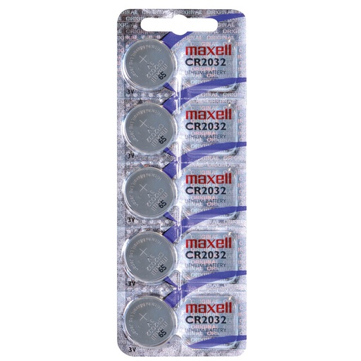 [106000032] Blister 5 Pilas botón litio Maxell CR2032