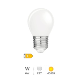 [200690079] Bombilla LED esférica Serie Cristal 6W E27 4000K