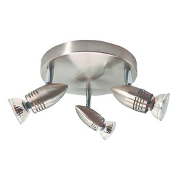 [202000027] Spot de plafond triple circulaire Kegla GU10 Nickel Série