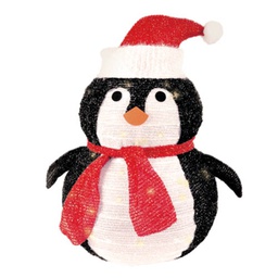 [204690045] Foldable LED penguin 600mm 8 Functions Warm White