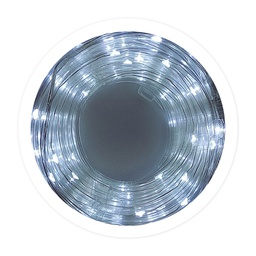 [204690074] Tube LED flexible 4 M. 6 mm d'épaisseur. Câble : 1,5 M. Avec transformateur multifonction, minuterie et mémoire. Lumière froide.