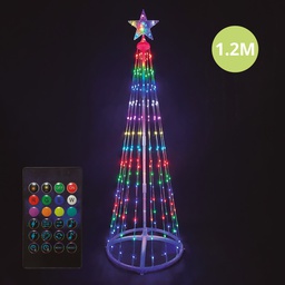 [204690080] Arbre LED 1,2 M USB + commande. 32 fonctions. Voyant RVB. IP44