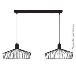 [204400026] Bamil series double pendant lamp E27 Ø380MM black