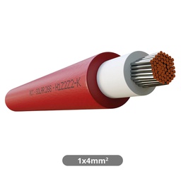 [101040002] Rollo 100M Cable solar (1x4mm) Rojo