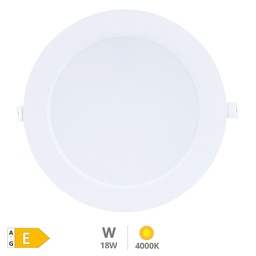 [201000078] Dumba Plastic recessed LED rounded downlight 18W 4000K white - Libertina