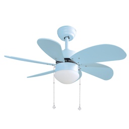 [300005079] 32' DC ceiling fan 2XE27 lampholder Blue