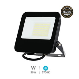 [202600107] Projecteur LED 50W 5700K IP65 Noir - Pro Line