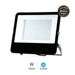 [202600113] Serie Liwale Aluminum LED floodlight 200W 5700K IP65 Black - Pro Line