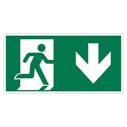 [201095009] Sticker for emergency light down arrow 200x75mm