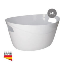 [402020014] CESTO MULTIUSOS OVALADO 24L. BLANCO