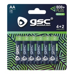 [106000053] Pila GSC EcoPlus alcalina LR6 (AA) Pack 4+2ud