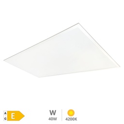 [203400033] Panel empotrable LED rectangular Luena 119,5x29,5cm 40W 4200K Blanco