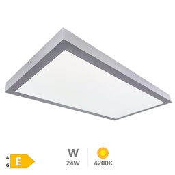 [203405035] Panel superficie LED rectangular Kisongo 60x30cm 24W 4200K Níquel