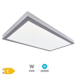 [203405036] Panel superficie LED rectangular Kisongo 60x30cm 24W 6000K Níquel