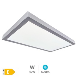 [203405040] Panel superficie LED rectangular Kisongo 120x30cm 40W 6000K Níquel